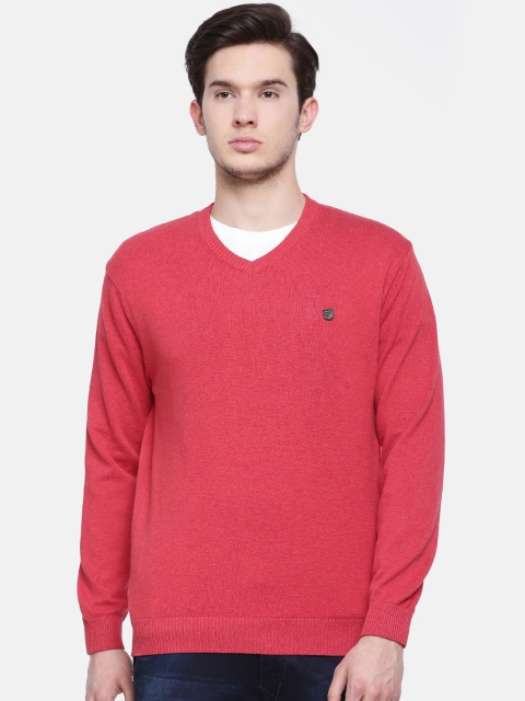 

t-base Men Red Solid Sweater