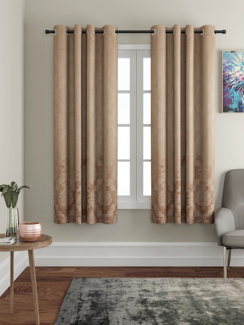 

VRINDA Set of 2 Window Curtains, Beige