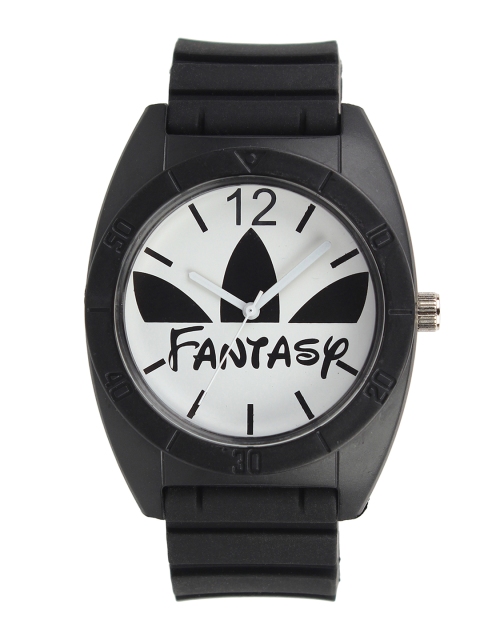 

Fantasy World Unisex White & Black Analogue Watch FW-9009-BK