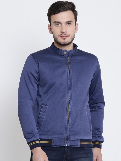 

Crimsoune Club Men Blue Solid Varsity Jacket