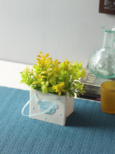 

Fourwalls Green & Red Artificial Green Plant with Ceramic Pot