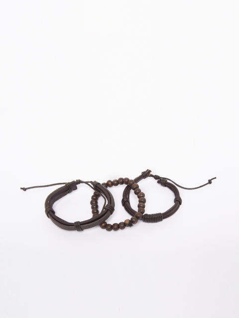 

JEWEL JUNCTION Brown Leather Multistrand Bracelet