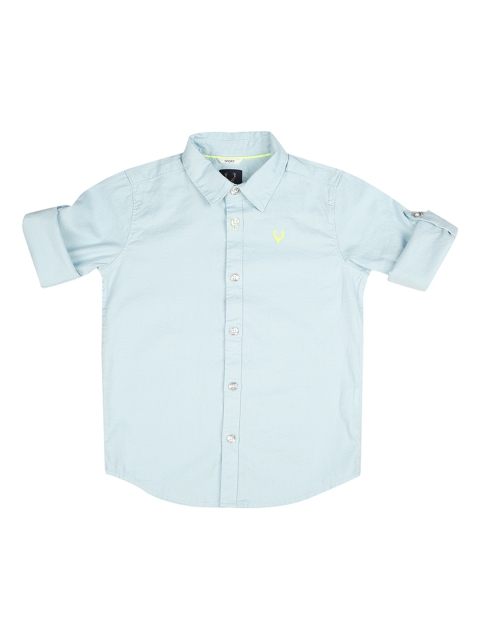 

Allen Solly Junior Boys Blue Regular Fit Solid Casual Shirt