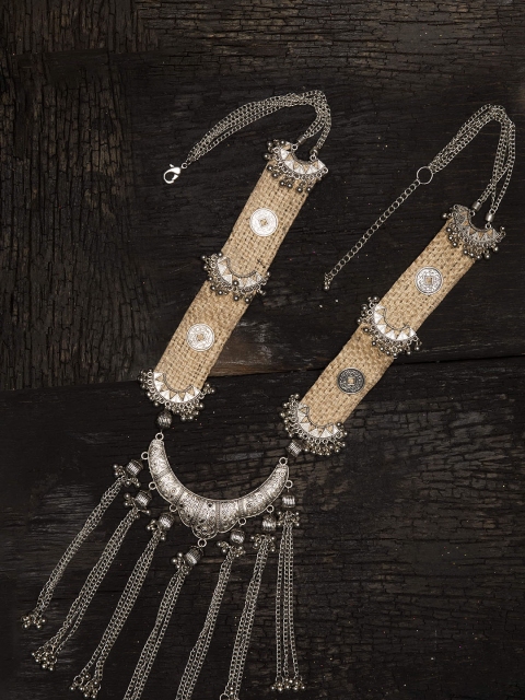

SASSAFRAS Silver-Toned Metal Handcrafted Necklace