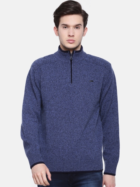 

t-base Men Blue Solid Sweater