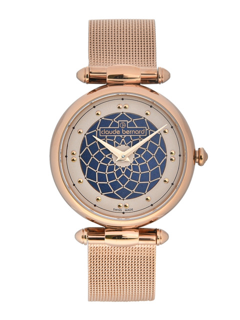 

claude bernard Women Blue & Beige Analogue Watch 20508 37RM BUIBER