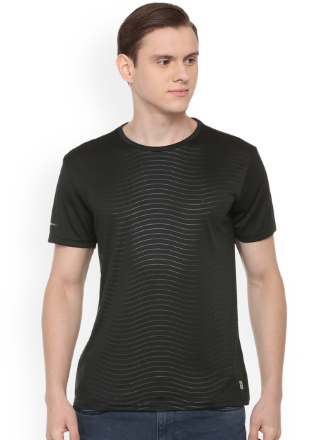 

Allen Solly Sport Men Black Striped Round Neck T-shirt