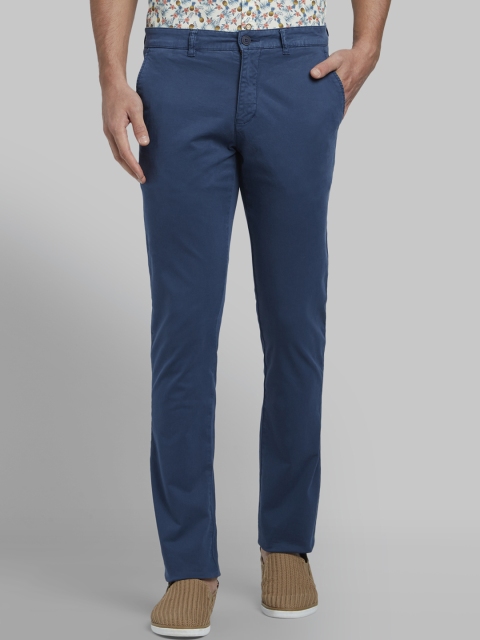 

Parx Men Blue Tapered Fit Solid Regular Trousers