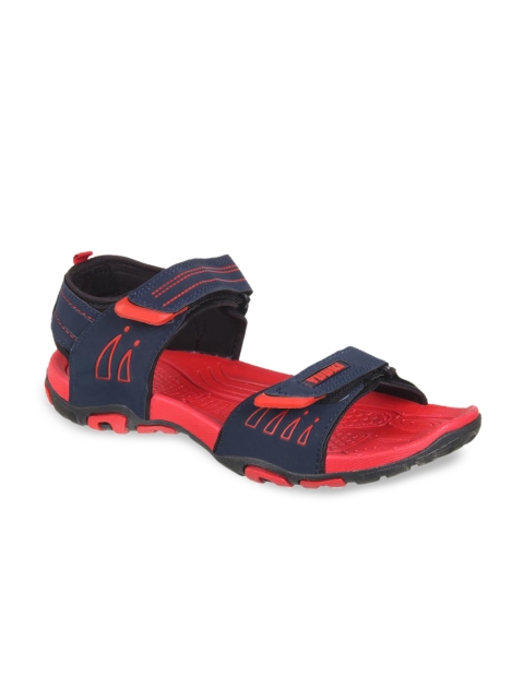 

Yuuki Men Navy Blue & Red Sports Sandals