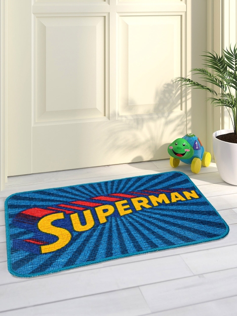 

Saral Home Blue Superman Printed Jute-Cotton Anti-Skid Doormat