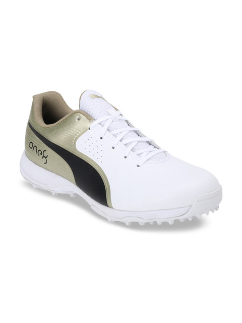 

Puma Men Gold-Toned Cricket Shoes, Off white