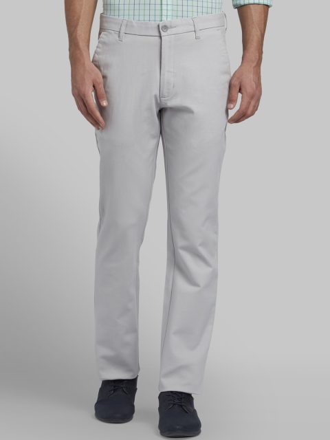 

Parx Men Grey Slim Fit Solid Regular Trousers
