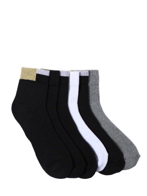 

Wrangler Men Pack of 6 Solid Assorted Ankle-Length Socks