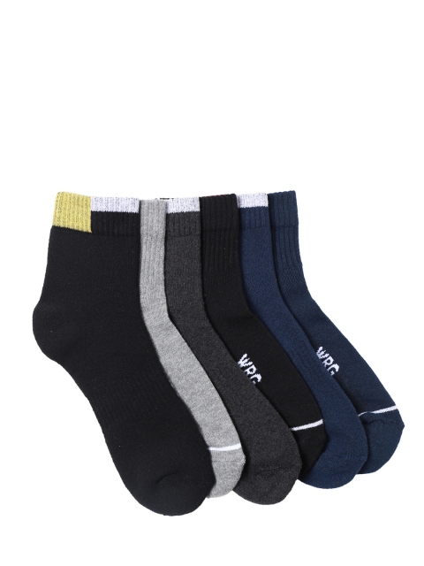 

Wrangler Men Pack of 6 Solid Assorted Ankle-Length Socks