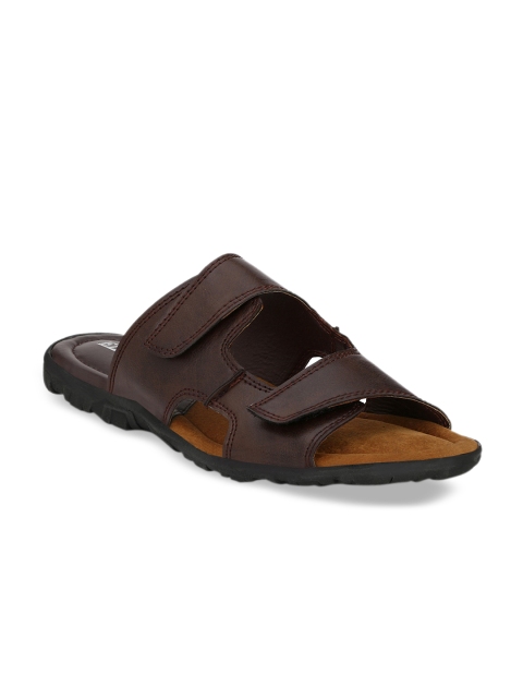 

El Paso Men Brown Solid Leather Slip-Ons