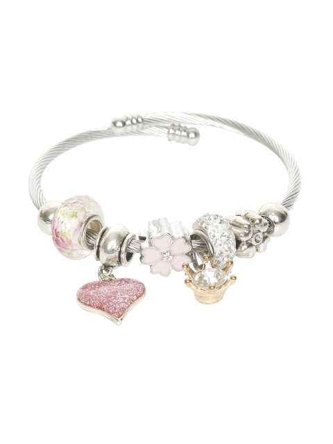 

Moon Dust Silver-Toned Brass Silver-Plated Wraparound Bracelet