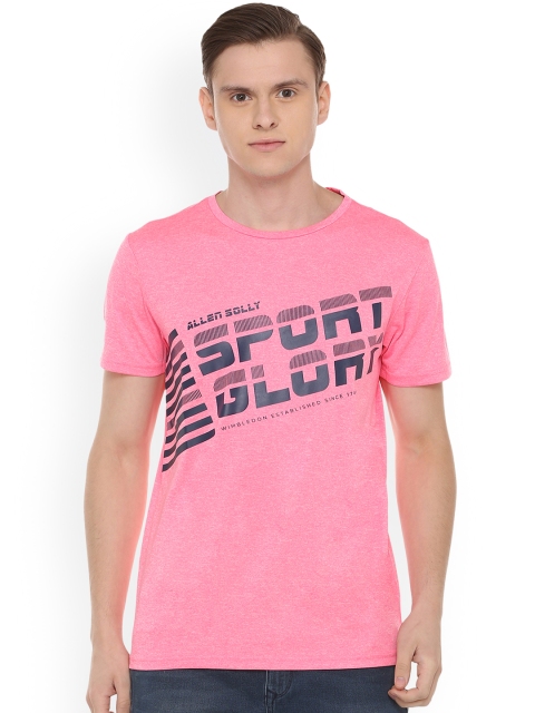 Allen Solly Sport Men Pink Printed Round Neck T-shirt