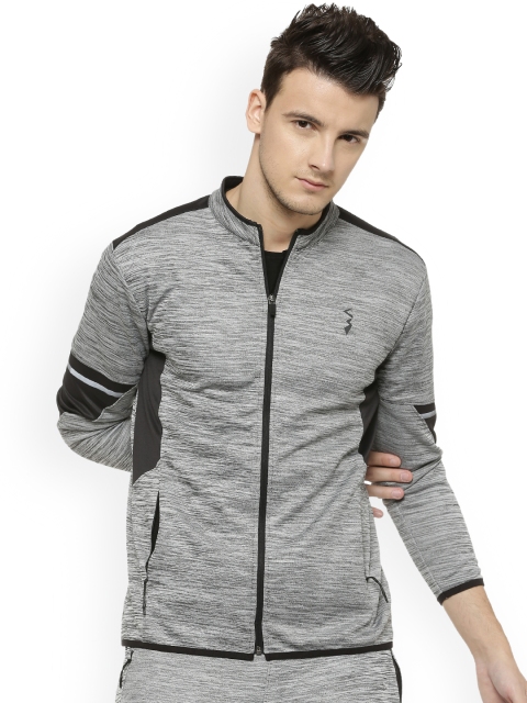 

Campus Sutra Men Grey Solid Sporty Jacket