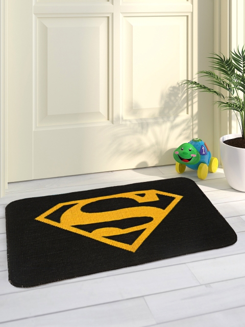 

Saral Home Yellow & Black Superman Printed Jute-Cotton Anti-Skid Doormat