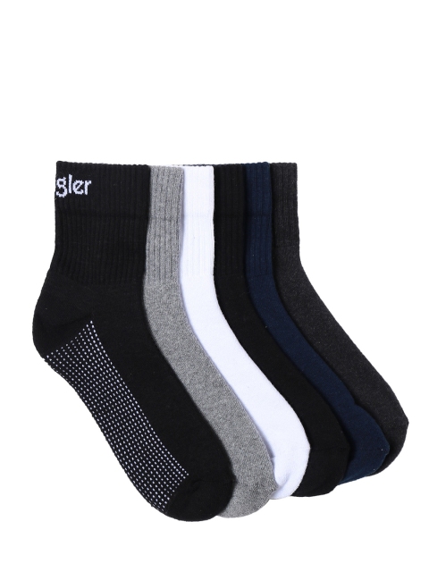 

Wrangler Men Pack of 6 Solid Assorted Ankle-Length Socks