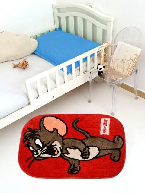

Saral Home Kids Red & Brown Tom & Jerry Printed Microfibre Anti-Skid Bath Rug