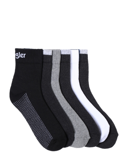 

Wrangler Men Pack of 6 Solid Assorted Ankle-Length Socks
