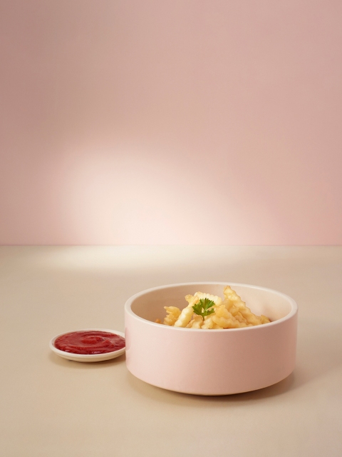 

ellementry Peach-Coloured Solid Serving Bowl