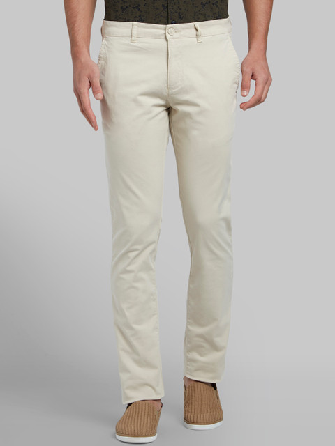 

Parx Men Beige Tapered Fit Solid Regular Trousers