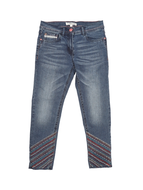 

Allen Solly Junior Girls Blue Regular Fit Mid-Rise Clean Look Stretchable Jeans