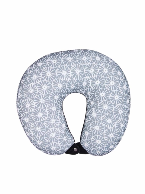 HomeTown Grey & Black Micro Bead Travel Neck Pillow