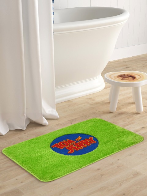 

Saral Home Kids Green Printed Tom & Jerry Microfibre Anti-Skid Bath Rug