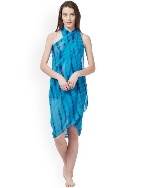 

Mirchi Fashion Women Turquoise Blue Dyed Sarong