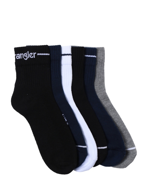 

Wrangler Men Pack of 6 Solid Assorted Ankle-Length Socks