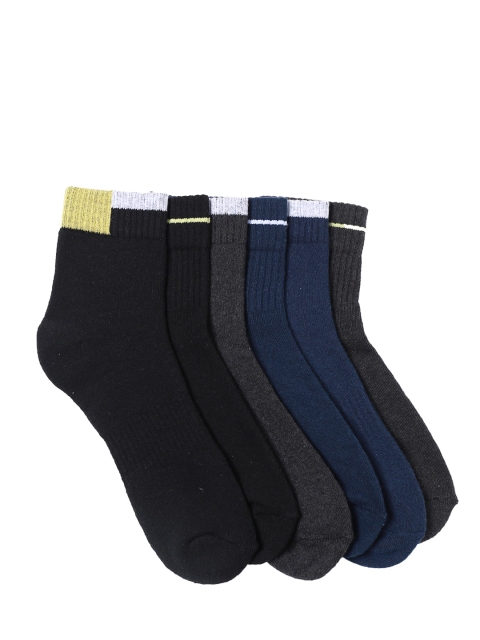 

Wrangler Men Pack of 6 Solid Assorted Ankle-Length Socks