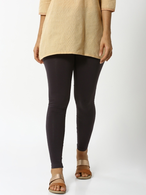 

De Moza Women Grey Solid Ankle-Length Leggings