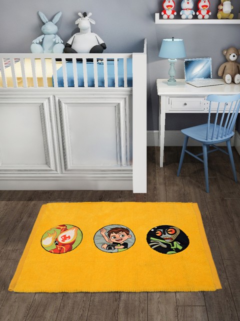 

Saral Home Kids Yellow Ben-10 Printed Microfibre Anti-Skid Bath Rug
