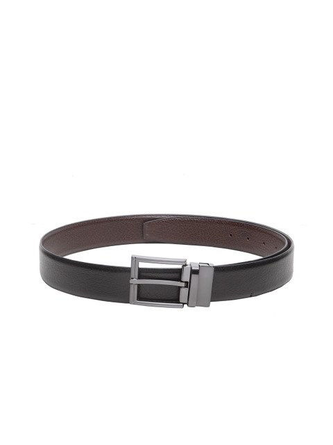 

Teakwood Leathers Men Black Textured Leather Belt