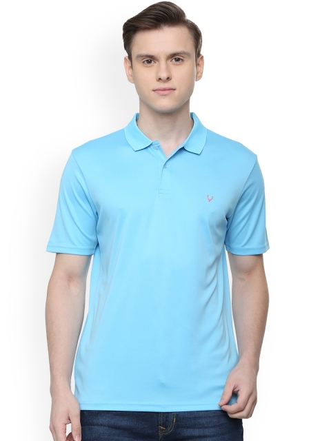 

Allen Solly Sport Men Blue Solid Polo Collar T-shirt
