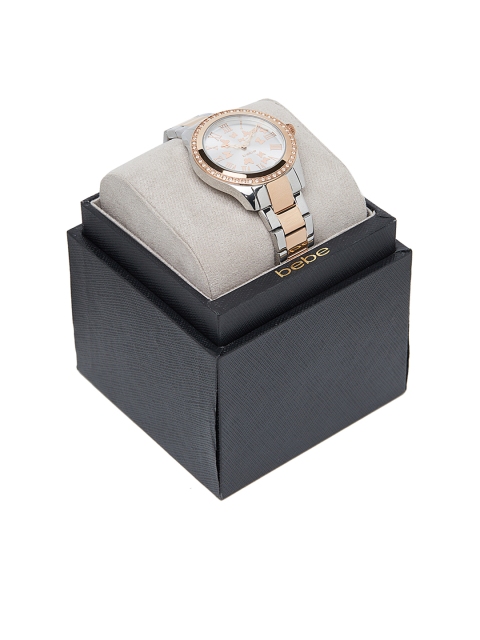 

bebe Women Silver-Toned Analogue Watch 8902156626764