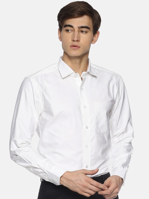 

OBOW Men White Classic Regular Fit Solid Formal Shirt