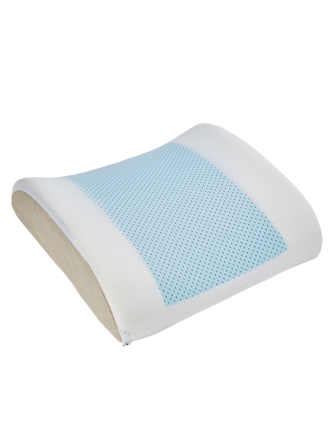 

Living Essence White & Blue Colourblocked Memory Foam Sleep Pillow