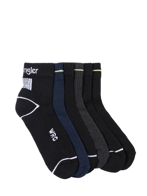 

Wrangler Men Pack of 6 Solid Assorted Ankle-Length Socks