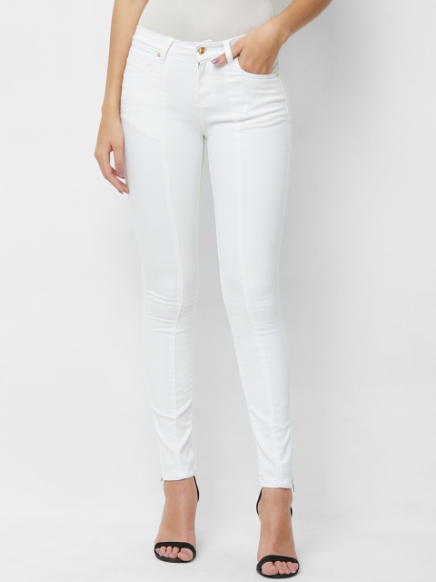 

bebe Women White Regular Fit Mid-Rise Clean Look Jeans