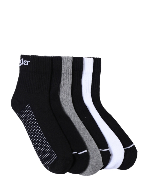 

Wrangler Men Pack of 6 Solid Assorted Ankle-Length Socks