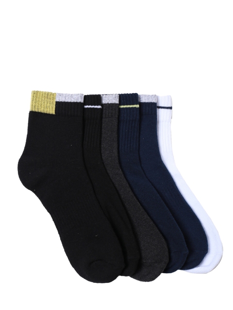 

Wrangler Men Pack of 6 Solid Assorted Ankle-Length Socks