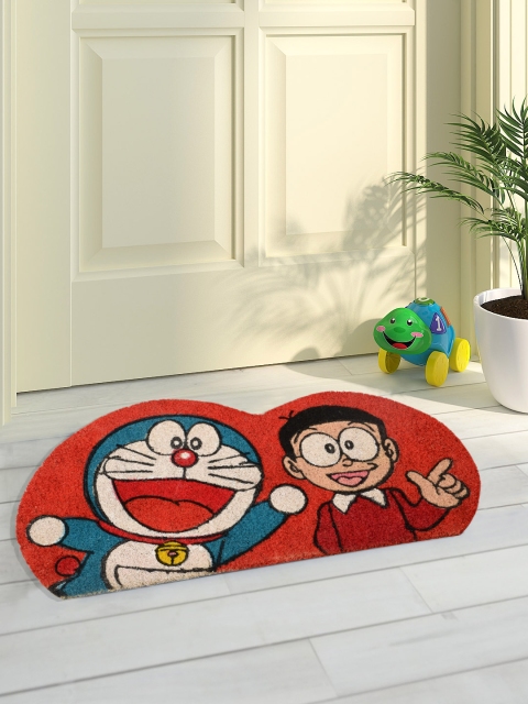 

Saral Home Red & Blue Doraemon Printed Coir Anti-Skid Doormat