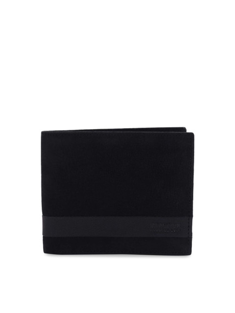 

Kenneth Cole Men Black Solid Two Fold Leather Wallet