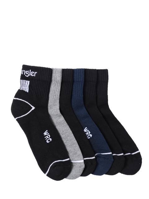 

Wrangler Men Pack of 6 Solid Assorted Ankle-Length Socks