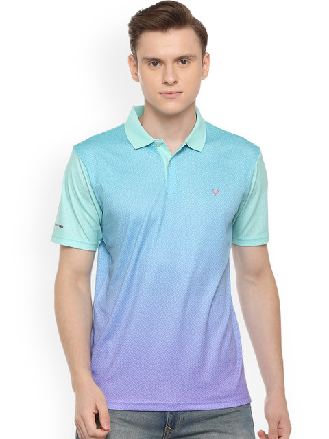 

Allen Solly Sport Men Blue Printed Polo Collar T-shirt