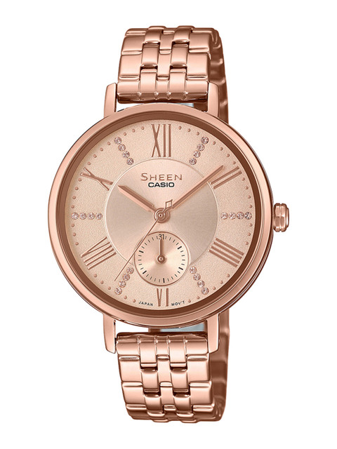

CASIO Sheen Women Rose Gold Multi-Dial Watch SHE-3066PG-4AUDF - SX238